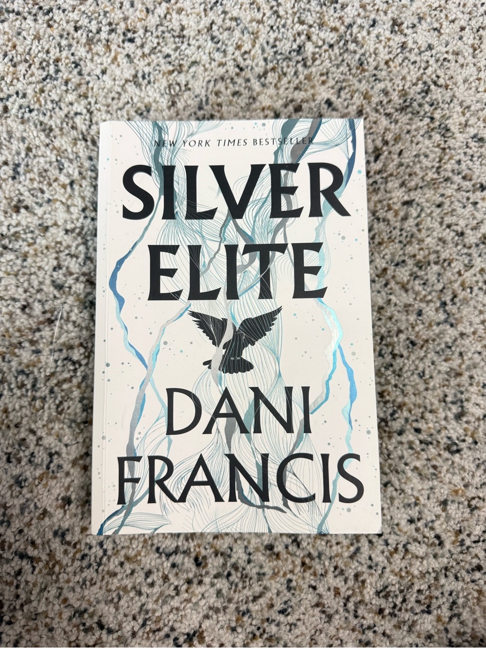 Silver Elite Paperback Book Dani Francis White and Teal Cover Booktok